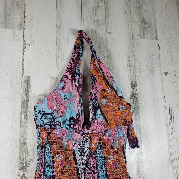 Cherry krave boho colorful halter summer dress juniors size large (13) - Picture 2 of 10